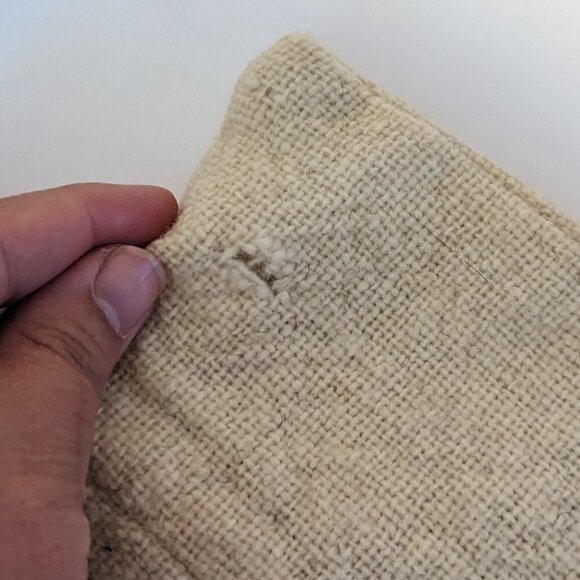 Vintage Embroidered Pillow Case Wool Boat Fish Motif Throw Boho Ecuador - Picture 4 of 4